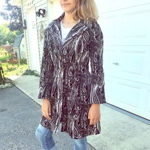 Victorian style velvet paisley coat jacket